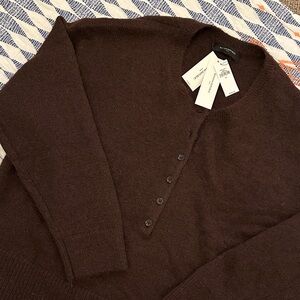 Banana Republic Dark Brown henley Sweater